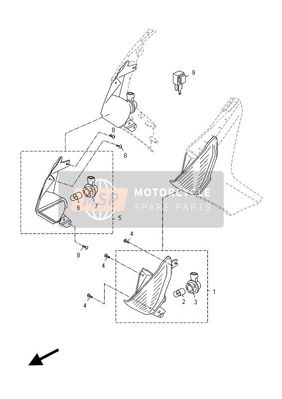 Yamaha YP125R X-MAX 2012 Luce lampeggiante per un 2012 Yamaha YP125R X-MAX